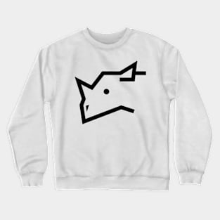 Rhino Face Head Icon Emoticon Crewneck Sweatshirt